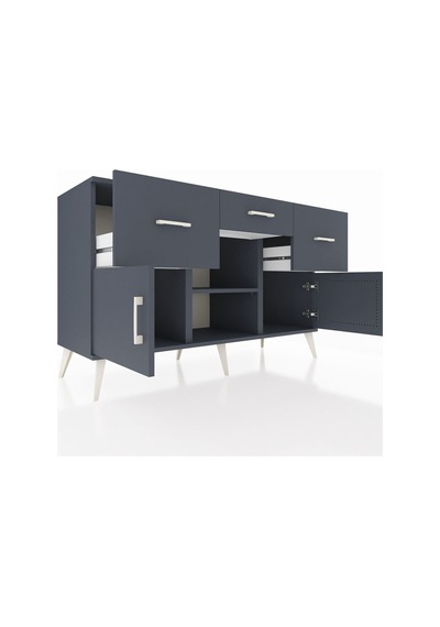 Hyperion Konsol Tek Raflı 3 Çekmeceli 3 Kapaklı 132x44x83 Antrasit-antrasit Antrasit Hyperion Konsol Tek Raflı 3 Çekmeceli 3 Kapaklı 132x44x83 Antrasit-antrasit Antrasit
