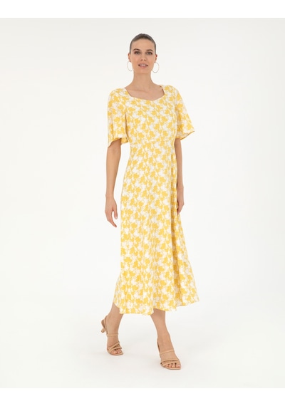 Pierre Cardin Kadın Sarı Elbise Dokuma 50283663-vr044 Sarı