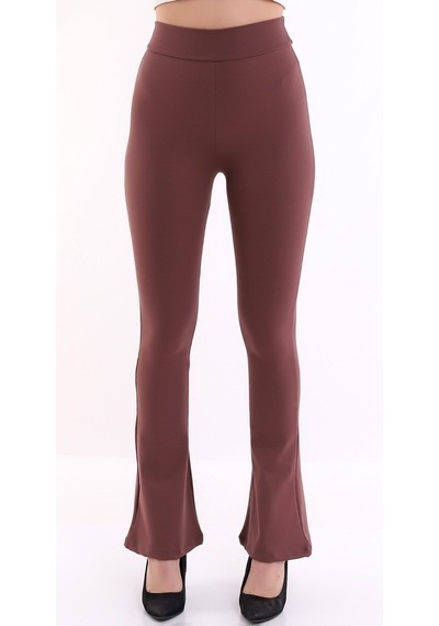 Self Clothing Kadın Kahve Yüksek Bel Fitilli Dayanıklı Örme Kumaş Toparlayıcı IKahve Kahverengi