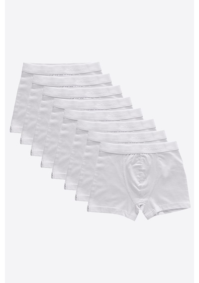 Malabadi Erkek Çocuk Beyaz 8 Li Paket Pamuk Elastan Boxer 208