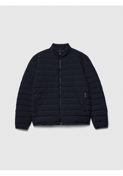 Sisley Kolu Logo Etiketli Fermuarlı Cepli Hafif Ceket Erkek Siyah Mont - 324p24uwsn02r