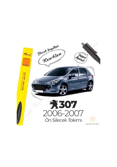 Peugeot 307 Muz Silecek Takımı 2006-2007 İnwells