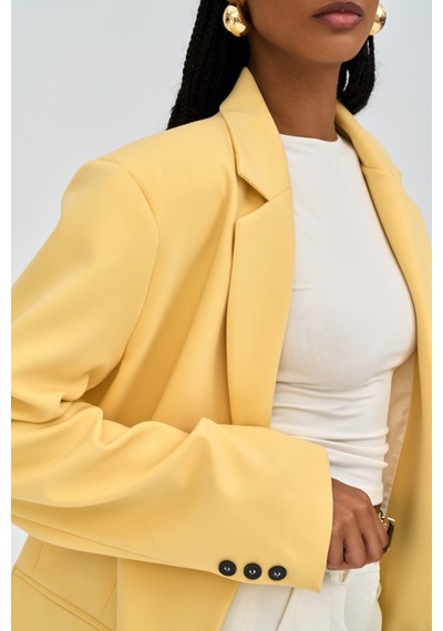Mai Studios Co. Emma Dikiş Detaylı Sarı Blazer Sarı