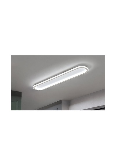Beyaz 80x16cm Oval Avize 6500k Soğuk Beyaz Led Tavan Lambası