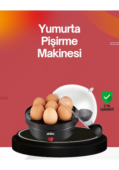 7 Yumurtalık Buharlı Yumurta Pişirme Cihazı Otomatik Kapanma Özellikli Çok Renkli