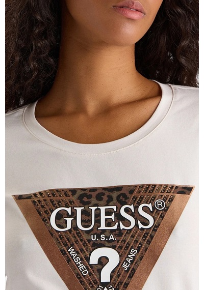 Guess Bayan T Shirt W5bı28j1314g012 Ekru Ekru