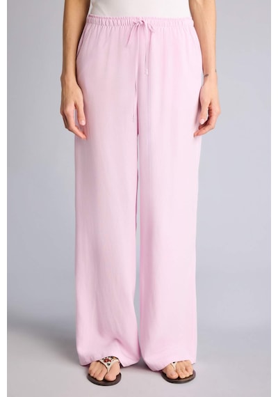 Defacto Wıde Leg Yüksek Bel Keten Karışımlı Pantolon F5024ax26smpn597 Pembe-pn597
