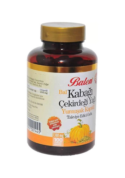 Bal Kabağı Çekirdeği Yağı Yumuşak 100 Kapsül