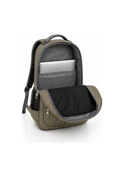 Unisex Kanvas Kumaş Laptop Bölmeli Okul Çantası , Günlük Spor Seyahat Sırt Çantası Haki Yeşil