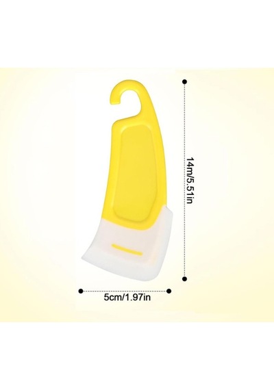 Silikon Uçlu Bulaşık Temizleme Kazıyıcı Spatula Sarı