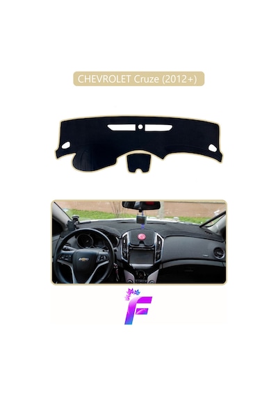 Chevrolet Cruze 2012+ Uyumlu Torpido Örtüsü Çatlama Ve Isıya Karşı Tam Koruma Araca Özel D55