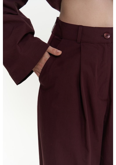 Mai Collection Mai Studios Co. Blenham Bordo Gömlek Pantolon Takım Bordo