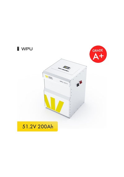 Werer Energy 48V 200Ah 10.8kW LiFePO4 WPU Series Bluetooth’lu Lityum Demir Fosfat Akü