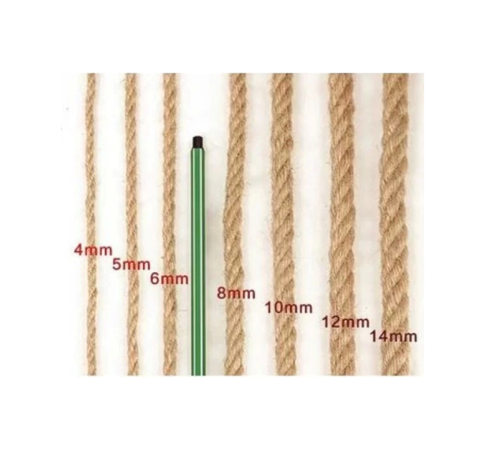 6mm 1.kalite Kendir Halat Jüt-urgan İp 50 Metre