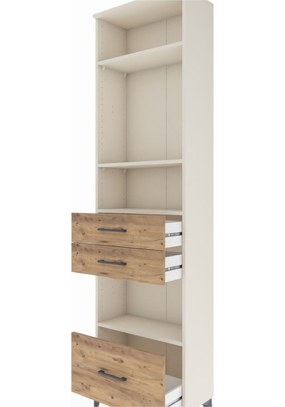 Arges Dolap 4 Raflı 3 Çekmeceli 60x30x221 Aytaşı-çam Aytaşı