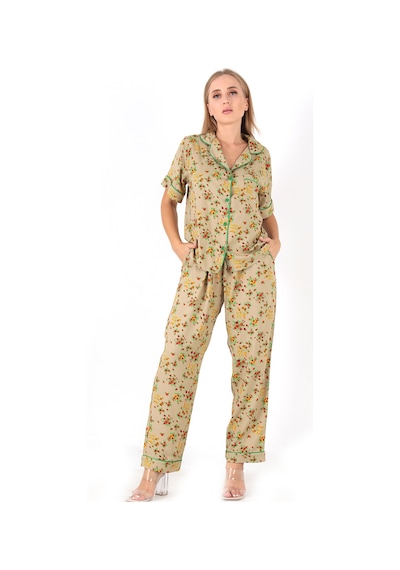 Doremi Floral Kısa Kollu Kadın Pijama Takım Desenli-s-m Desenli