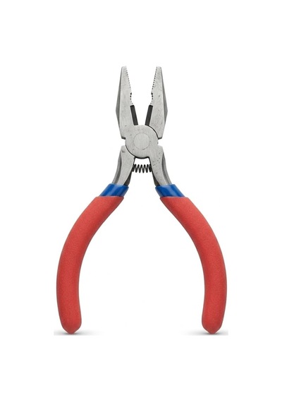 Yaylı Mini Kombine Pense - Ergonomik Çift Renk Kaymaz Saplı, Kablo Kesme Ve Sıkma Fonksiyonlu Hassas El Aleti