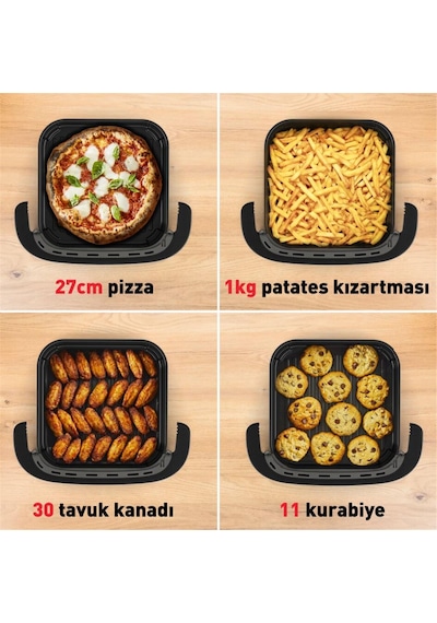 Tefal Easy Fry XL Surface 2200 W 4 L Süper Kompakt Boyutlu Geniş Air Fryer Fritöz