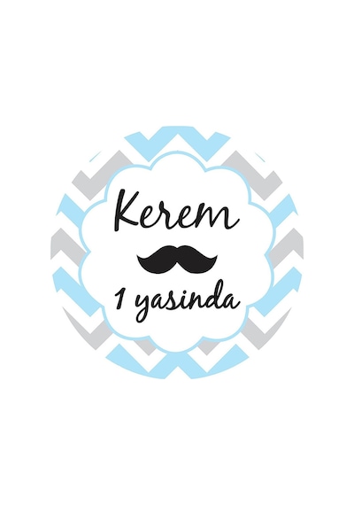 Erkek Bebek Doğum Günü Etiketi, 4 Cm - 110 Adet Folyo Sticker Renkli
