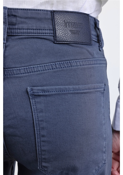 İmza İndigo Mavi Pamuklu 5 Cep Düz Paça Slim Fit Casual Denim Pantolon 1023260152