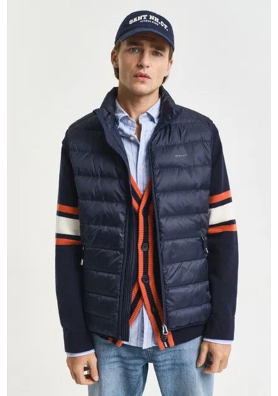 Gant Erkek Lacivert Regular Fit Dik Yaka Kaz Tüyü Yelek-11141 Lacivert