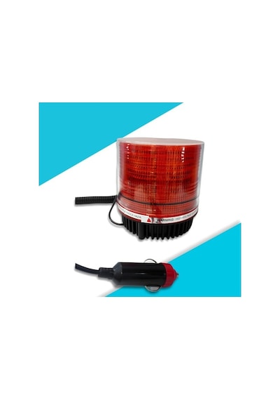 Mıknatıslı Tepe Lambası Turuncu 12v Led Tepe Acil Tehlike Tepe Uyarı Flaşör