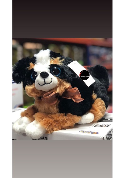 Sevimli Sesli Peluş Havlayan Köpek 35 Cm Siyah