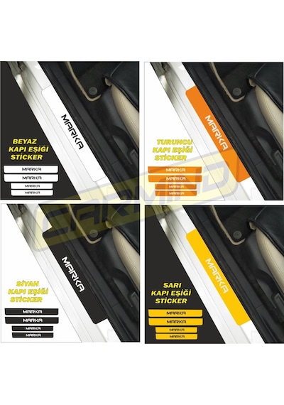Volkswagen Amarok Kapı Eşiği Sticker (4 Adet) New