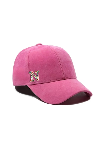 Twingold İsme Özel Süet Kep Şapka - Ab01013 - Pembe Pembe