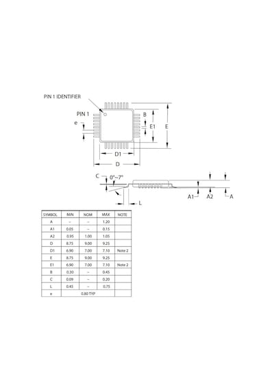 Atmega48pa-au Smd 8-bit 20 Mhz Tqfp-32