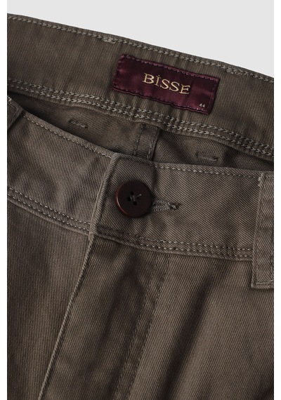 Bisse Haki Düz Kesim 5 Cep Erkek Pantolon Pns26k26204 C49
