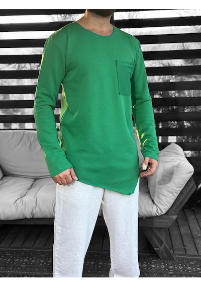 Cocopelli Asimetrik Cep Detaylı Yes İl Sweat Coc2402 Yeşil