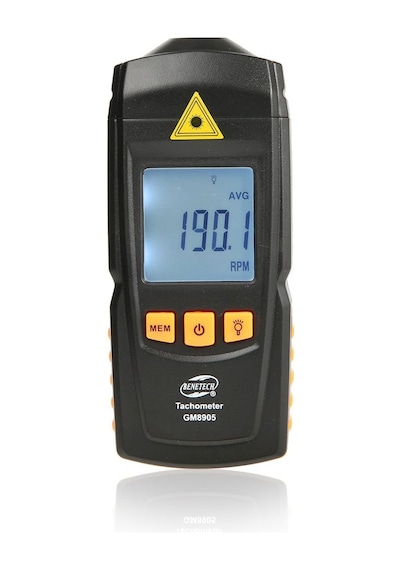 Benetech Gm8905 Dijital Lazer Takometre, Siyah