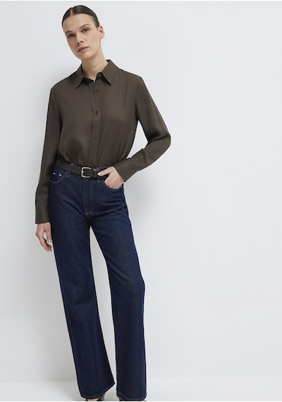 Mavi - Haki Tencel Liyosel Gömlek 1211506-71603 Yeşil