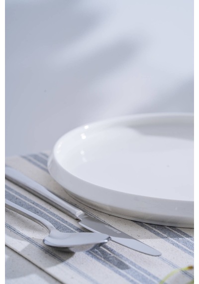 Acar Rumi Yuvarlak Tabak - 23.5 Cm Beyaz