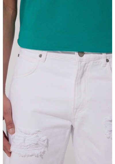 Lee Regular Fit Normal Kesim %100 Pamuk Normal Bel Beyaz Jean Kot Şort L23163100 Beyaz