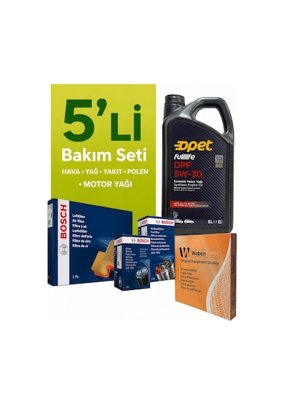 Bosch Seat Ateca 1.6 Dizel Filtre Bakım Seti-opet 5w30 5lt 2016-2021 5 Li