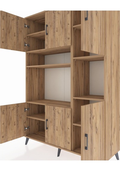 Hyperion Dolap 9 Raflı 6 Kapaklı 132x44x195 Çam-çam/çam Atlas Çam/atlas Çam Hyperion Dolap 9 Raflı 6 Kapaklı 132x44x195 Çam-çam/çam Atlas Çam/atlas Çam