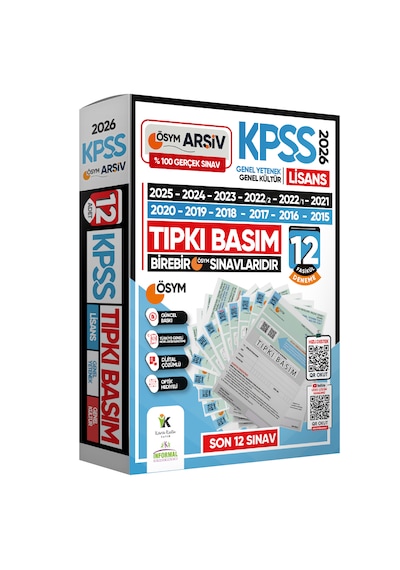 2026 Kpss Lisans Önlisans 12+7 Ösym Çıkmış Soru Tıpkı Basım Tg Dijital Çözümlü Set