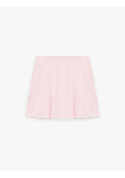 Koton Yüksek Bel Pileli Spor Mini Şort Etek Açık Pembe 6sak40029nk