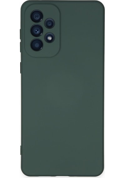 Samsung Uyumlu Galaxy A23 4g İçi Kadife Kaplı Esnek Silikon Kapak Ryc/ Nano Lansman Koyu Yeşil