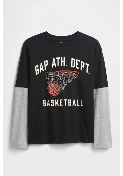 Gap V-ls Elv Çocuk Tişört SIYAH