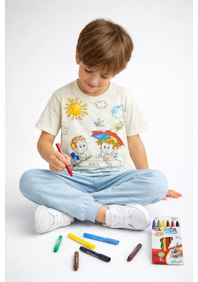 Zuzunga En Sevimli Figürleri Özel Kalemi İle Boyanabilir Çocuk Pijama Takımı Yıkama Sonrası Leke Bırakmaz Bebe Mavisi Zuzunga En Sevimli Figürleri Özel Kalemi İle Boyanabilir Çocuk Pijama Takımı Yıkama Sonrası Leke Bırakmaz Bebe Mavisi