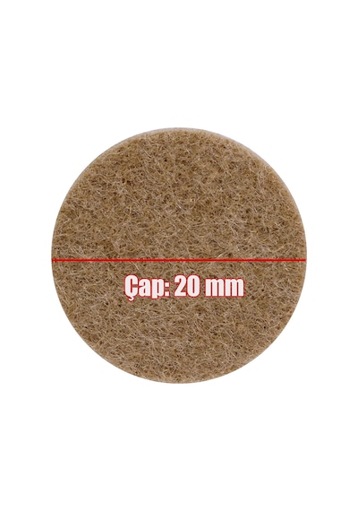 Badem10 Nobel Masa Sandalye Parke Zemin Koruyucu Keçe Yapışkanlı 20 Mm 48'li Paket
