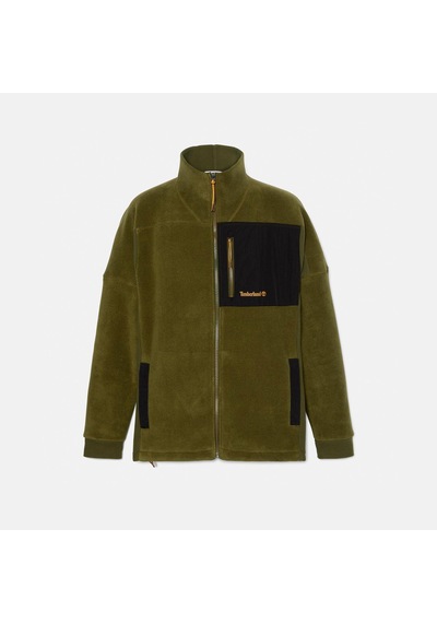 Timberland Polartec Mix Media Full Zip Fleece Erkek Yeşil Ceket