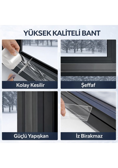 Yalıtım Bandı 10m X 5cm Güçlü Yapışkan,su Ve Hava Geçirmez, Kapı & Pencere Soğuk Önleyici Bant