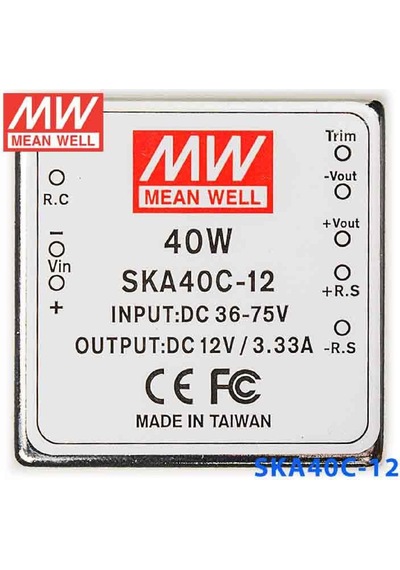 Meanwell Ska40c-12 ,36..75vdc 12vdc/3.33a Dc-dc Konverter
