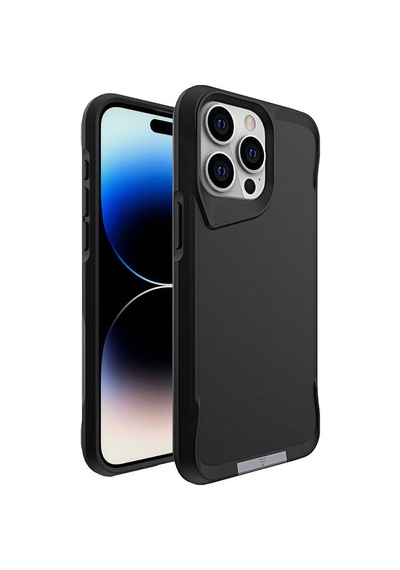 Zore İphone 15 Pro Max Uyumlu Ogaa Aihttg Kenarlı T-max Mat Standlı Kılıf-siyah