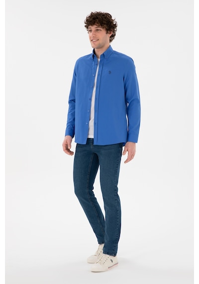 U.s. Polo Assn. Erkek İndigo Gömlek Basic 50306338-vr028 İndigo