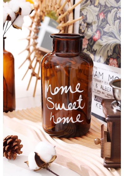 Home Sweet Amber Cam Vazo Kahverengi Kahverengi